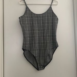 Plaid bodysuit